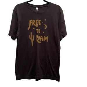 Bella Canvas Western Style Free to Roam Graphic Tee Size L
